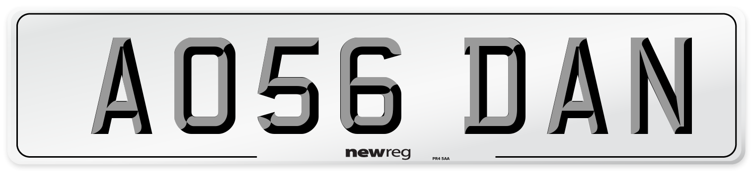 AO56 DAN Number Plate from New Reg
